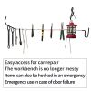 26-Piece Professional Emergency Car Tool Kit, Black S-Handle Red Wedge Set, Wedge Air Wrench Combination Tool, 59-Inch Wheel Hub Puller