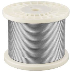 1/8 Inch Wire Rope, 1000 ft Length, 316 Stainless Steel Wire Cable with Cutter, 1760 lbs Breaking Strength, 1 x 19 Strands Construction