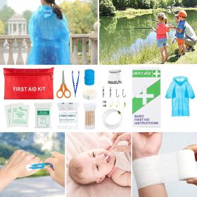Outdoor SOS Emergency Survival Kit Multifunctional Survival Tool Tactical Civil Air Defense Combat Readiness Emergency Kit (Ships From: China, Color: Red)