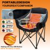 Oversized Heated Camping Chair, Patio Lounge Chairs with 3 Heat Levels