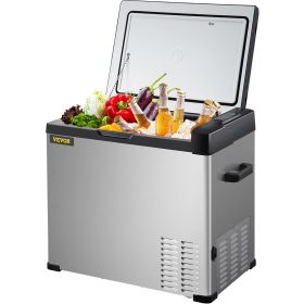 12 Volt Refrigerator, Portable Refrigerator -4 to 68 F With APP Control Car Compressor Fridge Cooler 12V/24V DC and 110-220V AC For Camping, Road (Default: Default)
